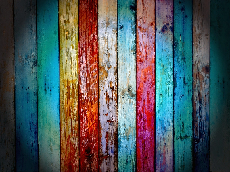 background of vibrant colored wood