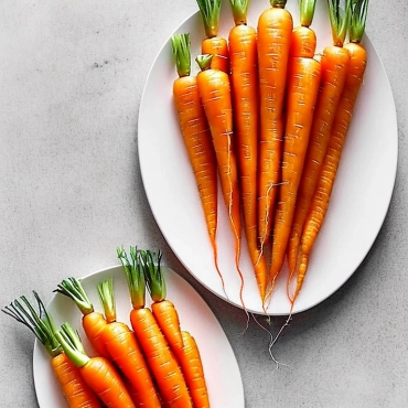 Full Carrots on White Plate