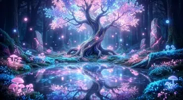 Fantasy Forest Glowing Purple