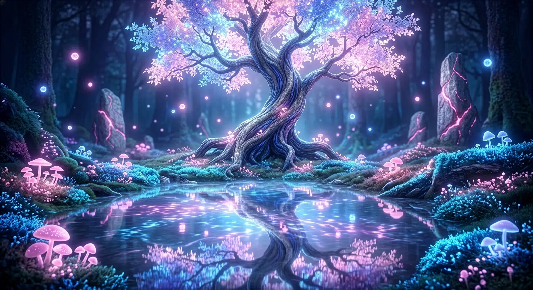 Fantasy Forest Glowing Purple